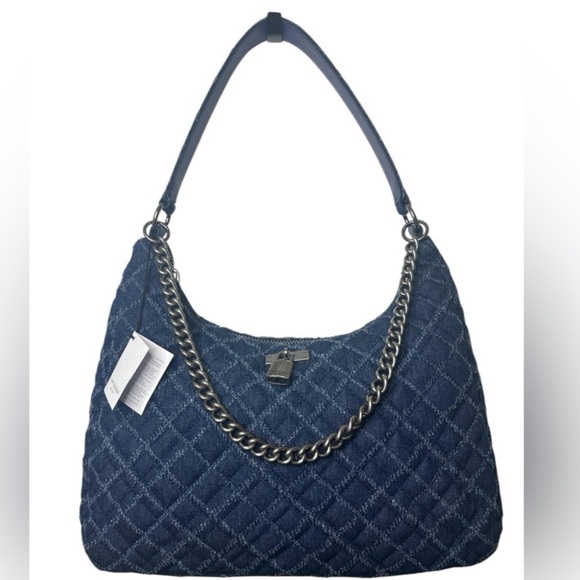 NWT, Kurt Geiger denim Quilted with Chain accent
Shoulder Bag - Picture 1 of 3